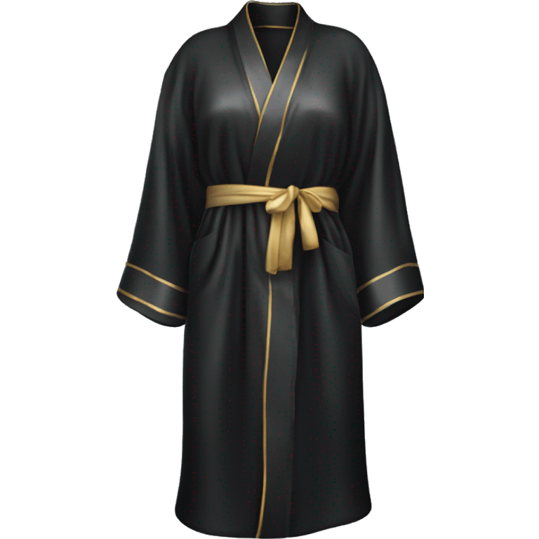 Luxury black silky robe emoji