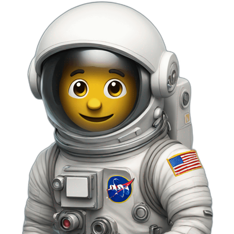 astronaut background with a camera saying everything is fine in text emoji