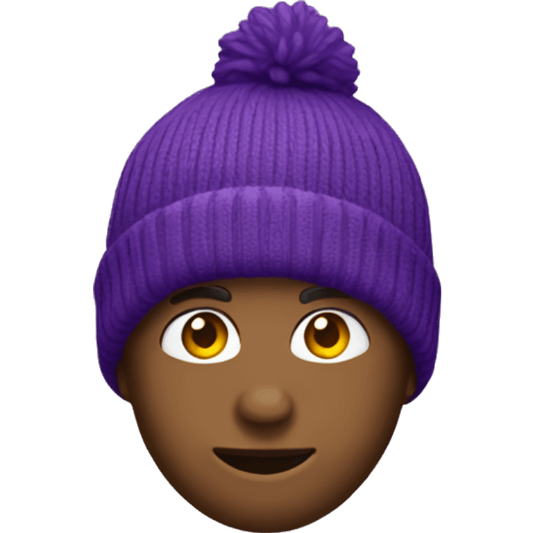 create a purple beanie  emoji