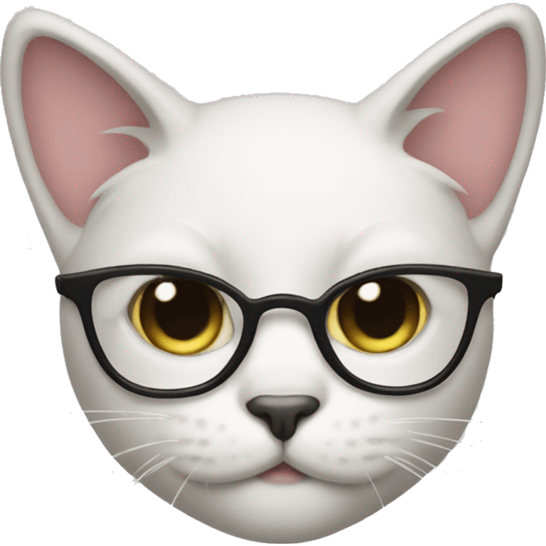 cat milin with glasses  emoji