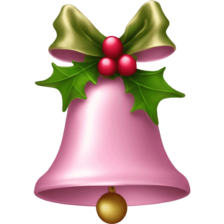 Light pink Christmas bells emoji