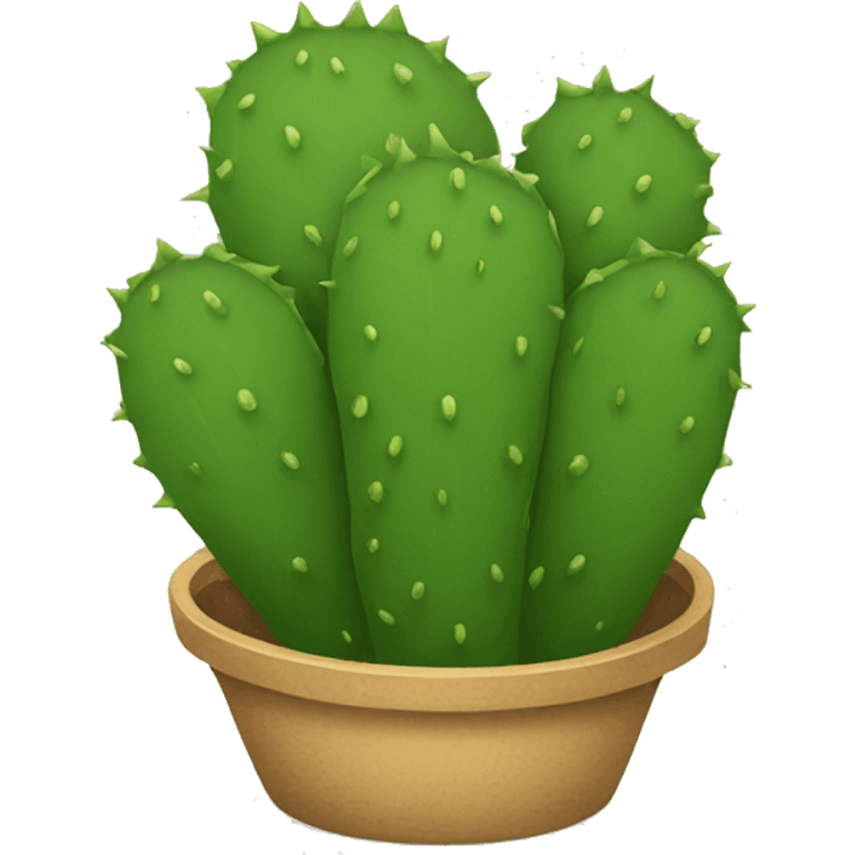 round Nopal without pot emoji