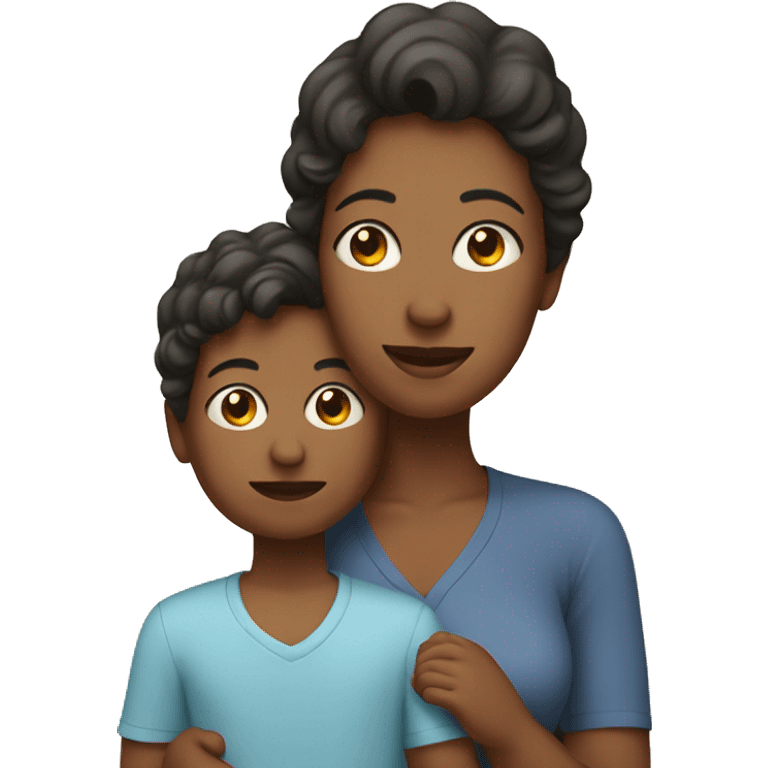 Mom with son emoji