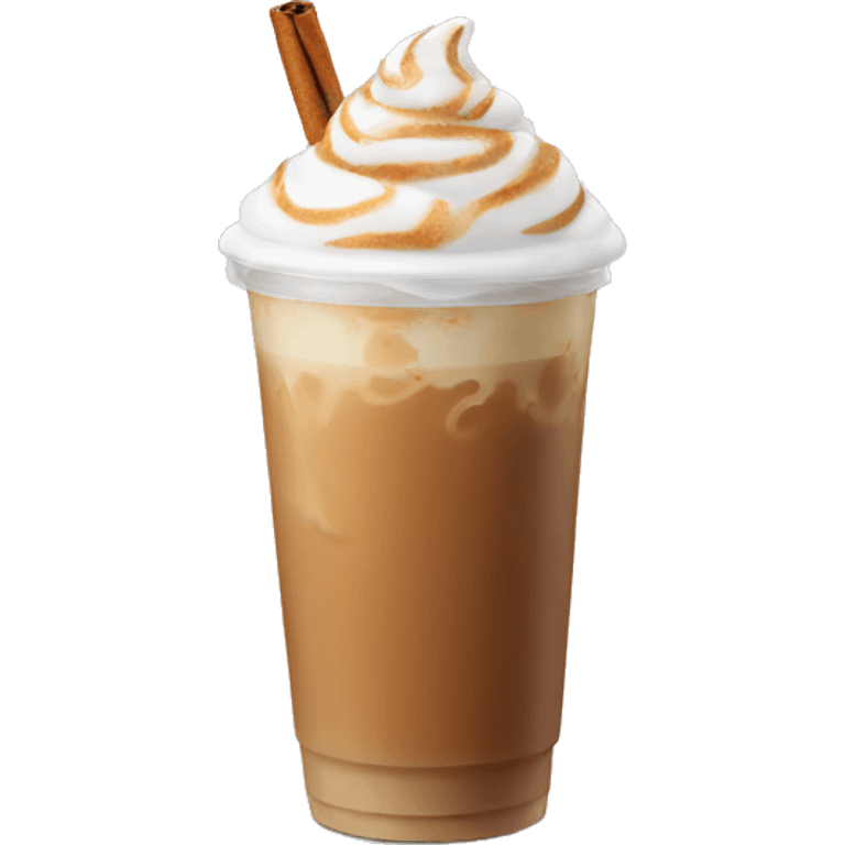 Iced cinnamon latte  emoji