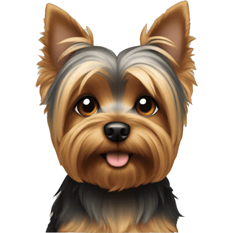 Yorkie with ears down emoji