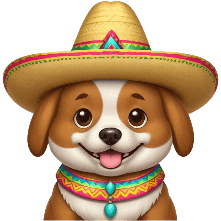 Perro con sombrero emoji