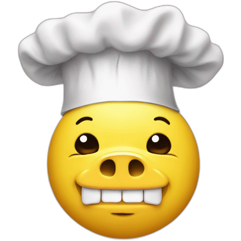  yellow pig chef face android phone style emoji