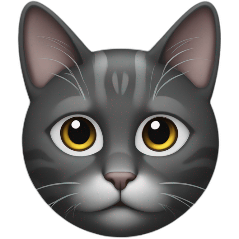 Katze schwarz grau und katze schwarz weiß emoji