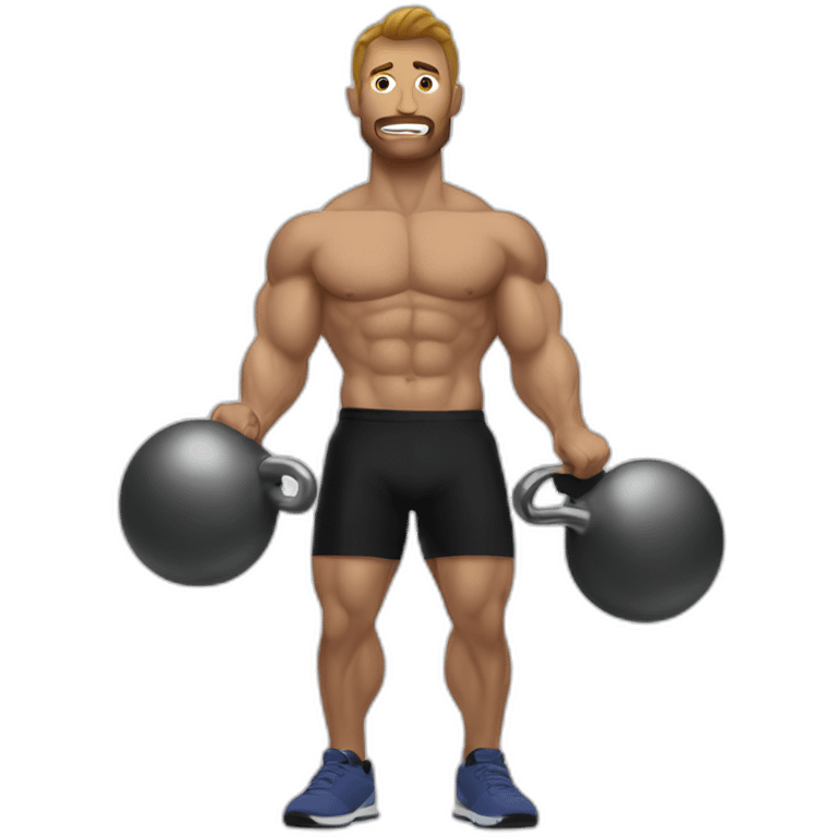 kettlebell lifter emoji