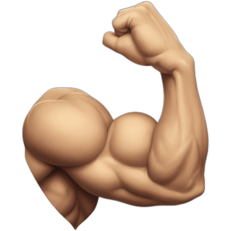 Weak white arm bicep emoji