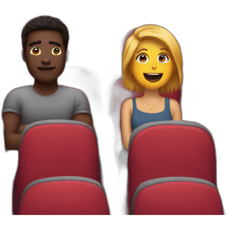 two people watching movie at the cinema emoji