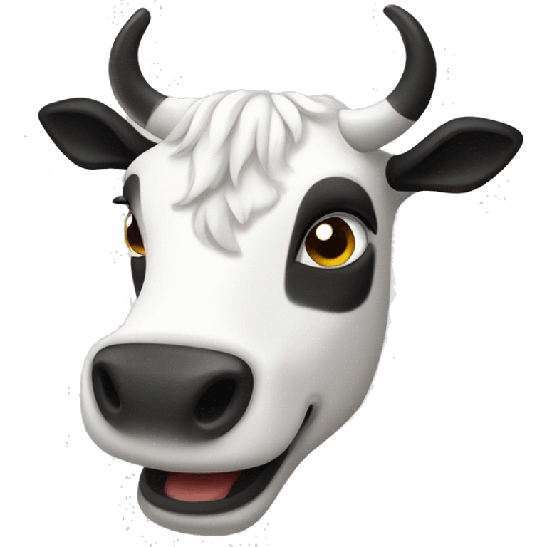 Feu de cheminée couleur blanc et noir comme une vache  emoji