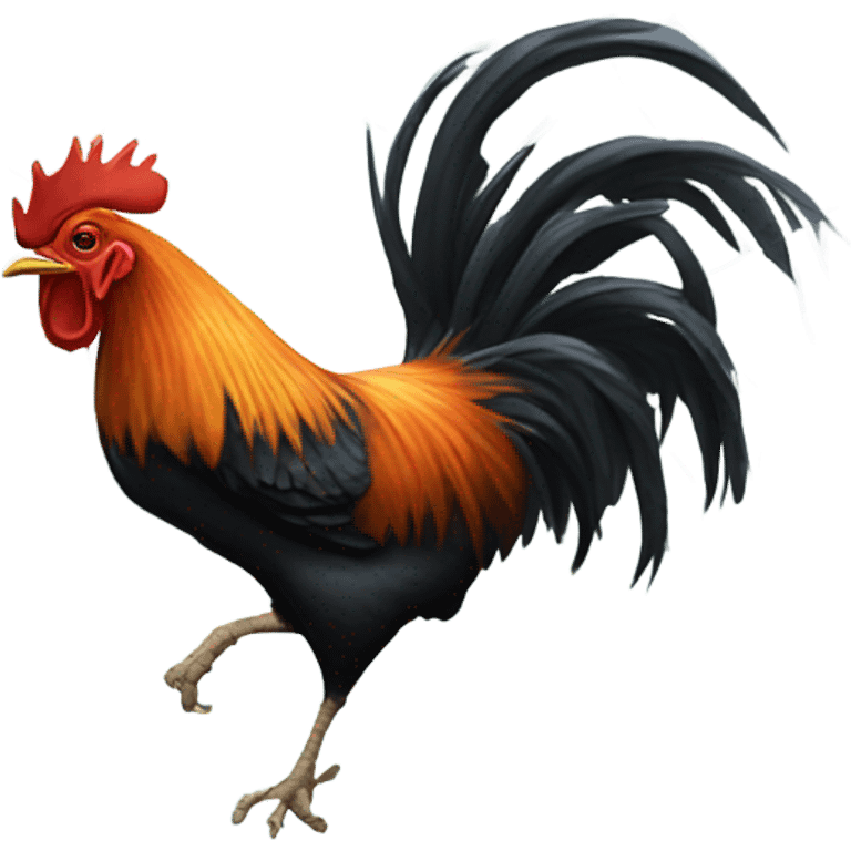  Rooster shooting spiderwebs emoji