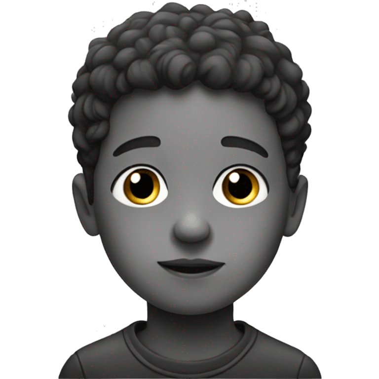 monochrome portrait of a boy emoji