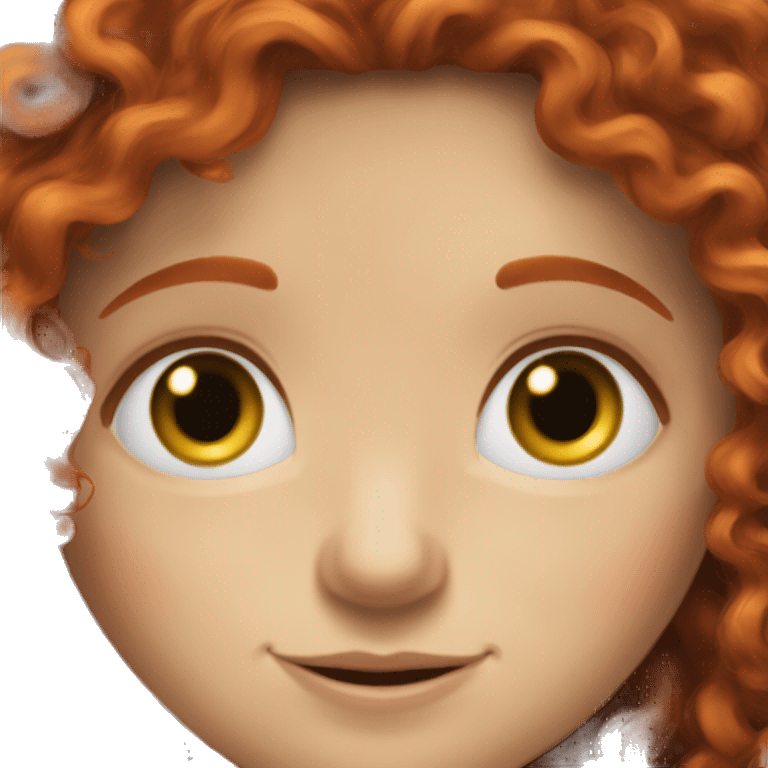 Curly Red Hair Bue Eyed Female Hobbit emoji