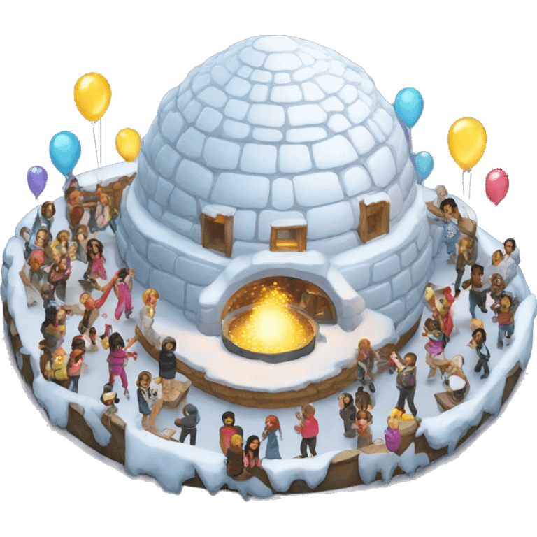 igloo party disco emoji