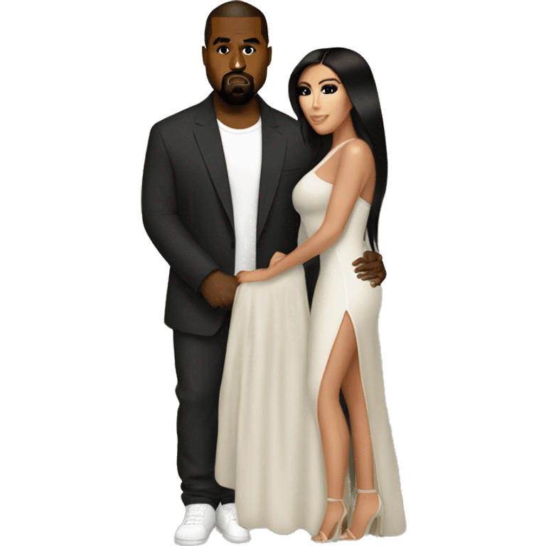 kanye west with kim kardashian emoji