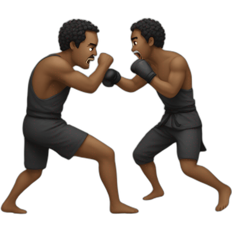 two people fighting emoji