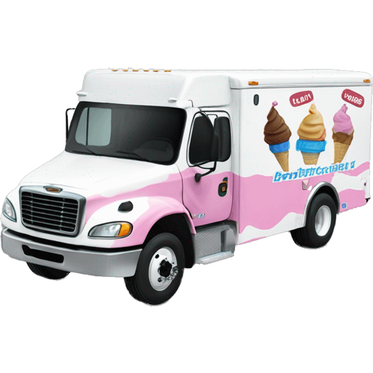 Side view Freightliner 20ft. Ice Cream Truck emoji