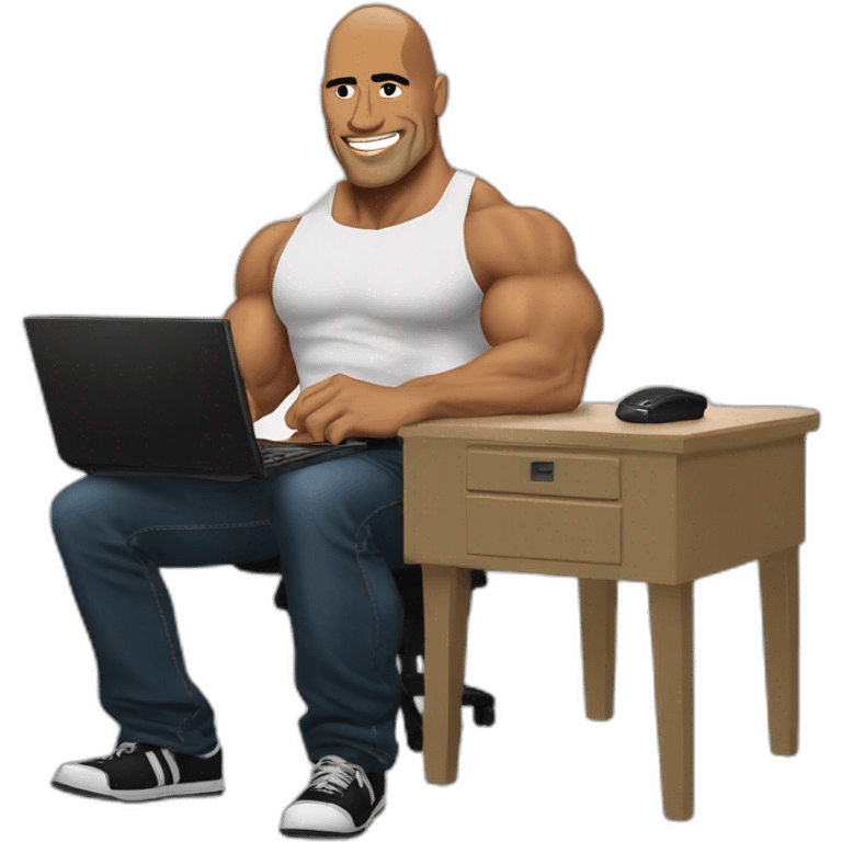 the rock con pc computer emoji