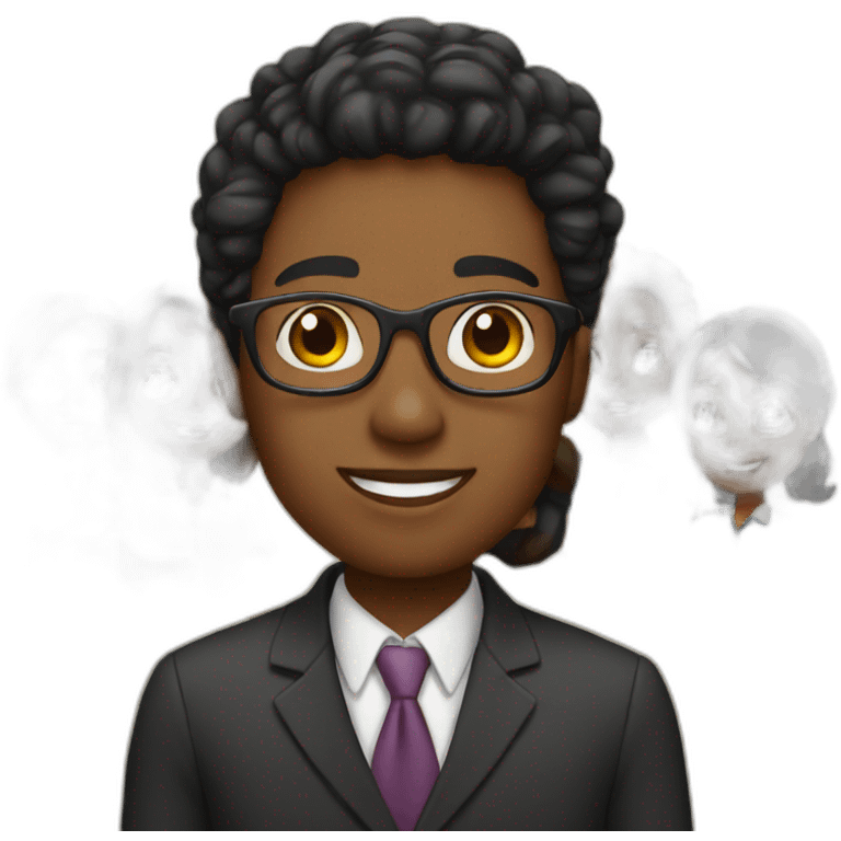 black teacher and students emoji