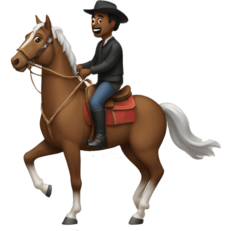 Man riding a horse emoji