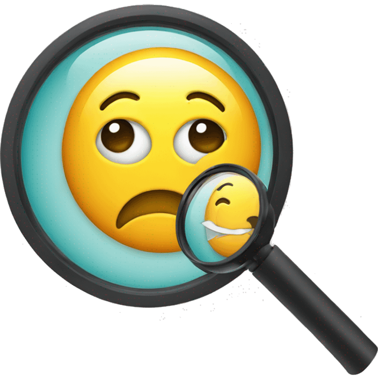 Loking with magnifying glass emoji