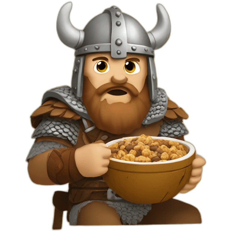 Viking eating coco pops emoji