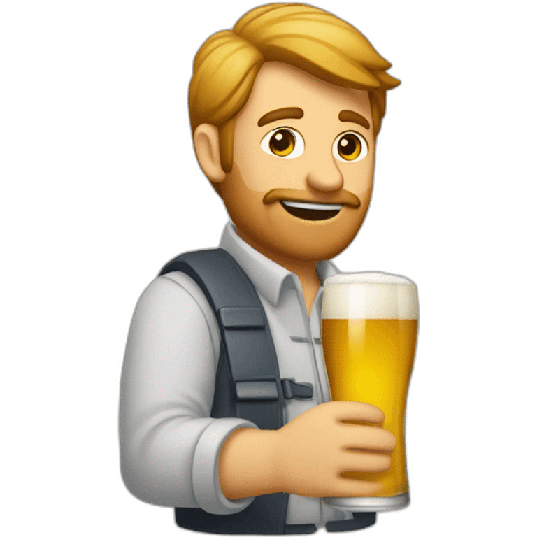 ein wohnblock und wo leute da vor bier trinken emoji