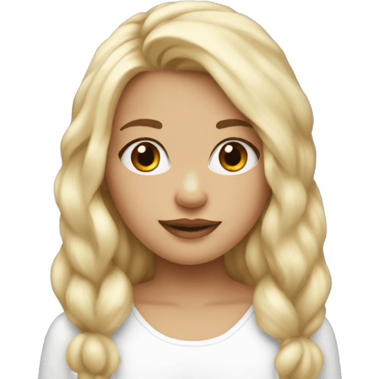 blonde girl with fur bonne big cheeks  emoji