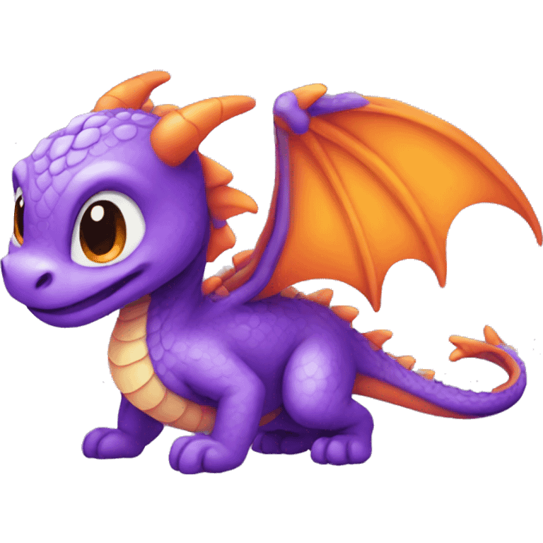 purple and orange baby dragon emoji