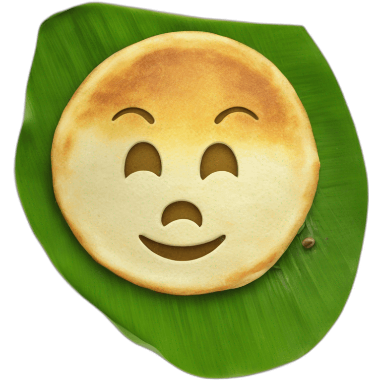 dosa on banana leaf emoji