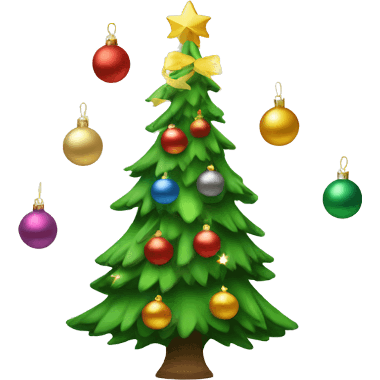 Christmas tree and ornaments emoji