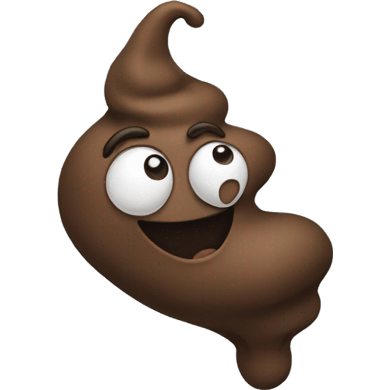 Flying poop emoji