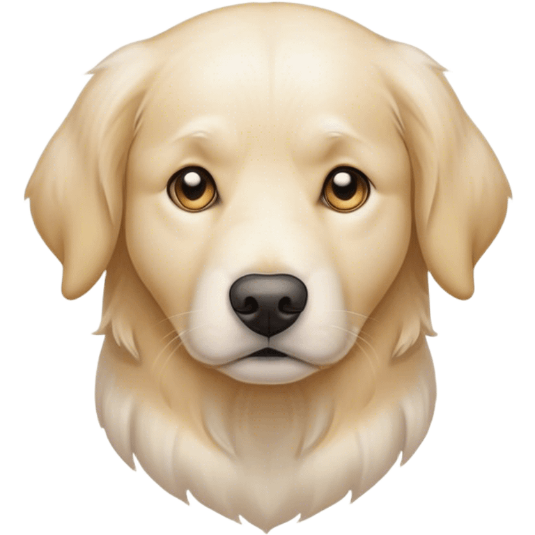 Sad white golden retriever  emoji