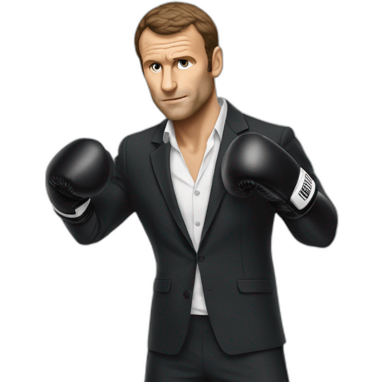 Macron Boxing emoji