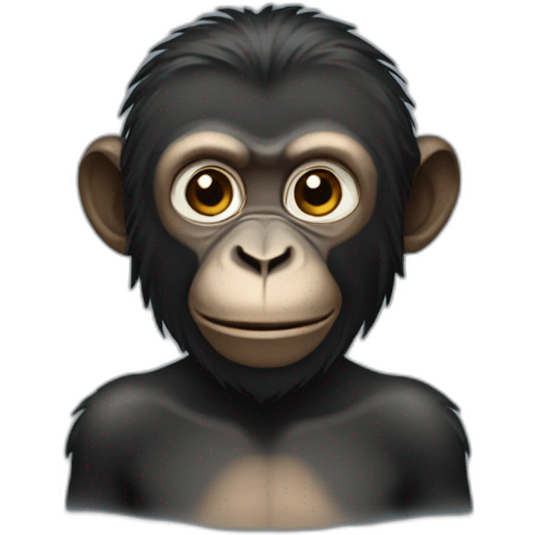 A black monkey emoji