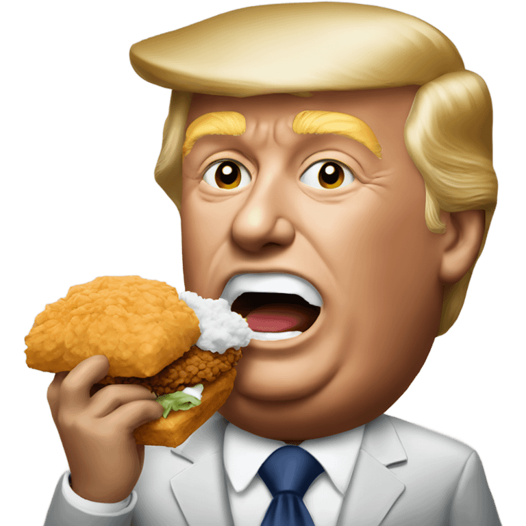 Donald trump eating kfc  emoji