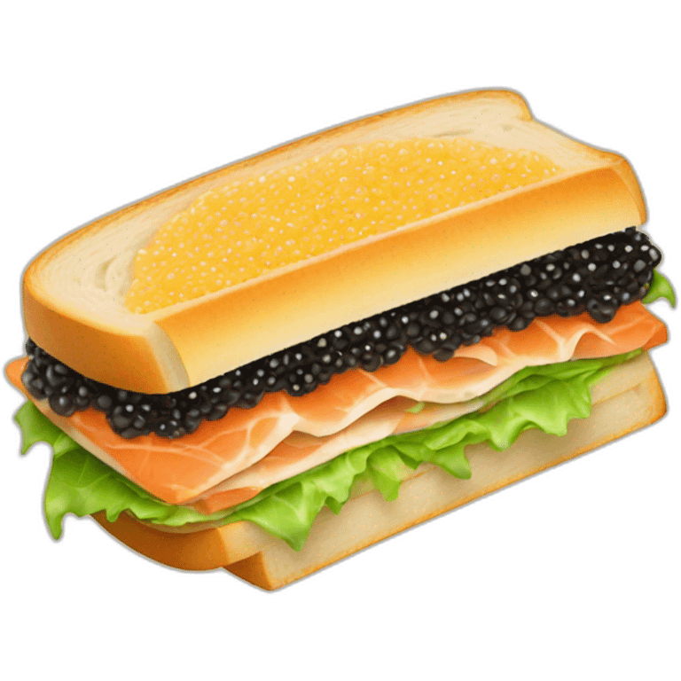 Sandwich with caviar emoji