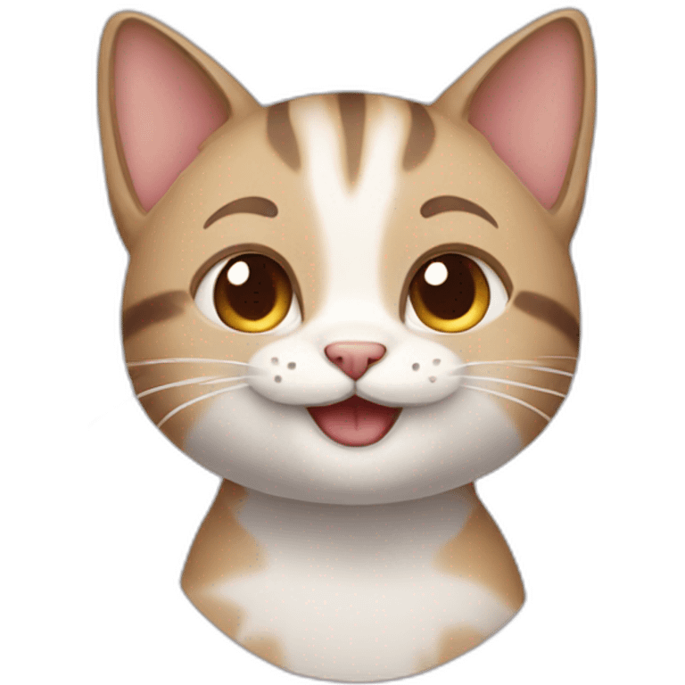 Cute cat smiling emoji