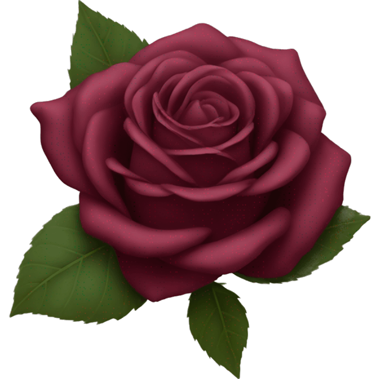 Burgundy rose emoji