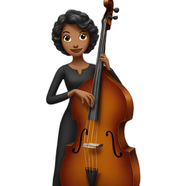 double bass woman emoji