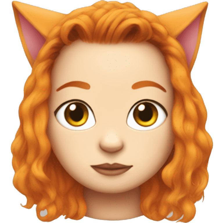 Bjork Garfield cat person cat ears orange hair emoji