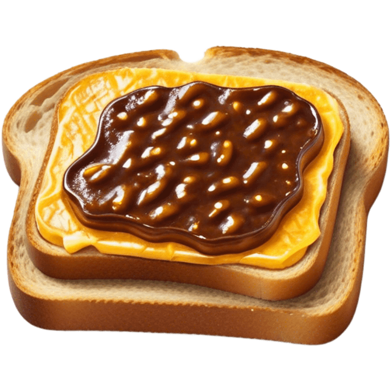 Cinematic Realistic Vegemite on Toast Dish Emoji, depicted with a generous spread of savory Vegemite on perfectly toasted bread, rendered with vibrant textures and warm lighting that captures its uniquely Australian flavor. emoji