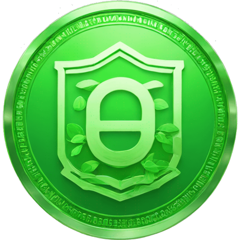 crypto green coin graph emoji