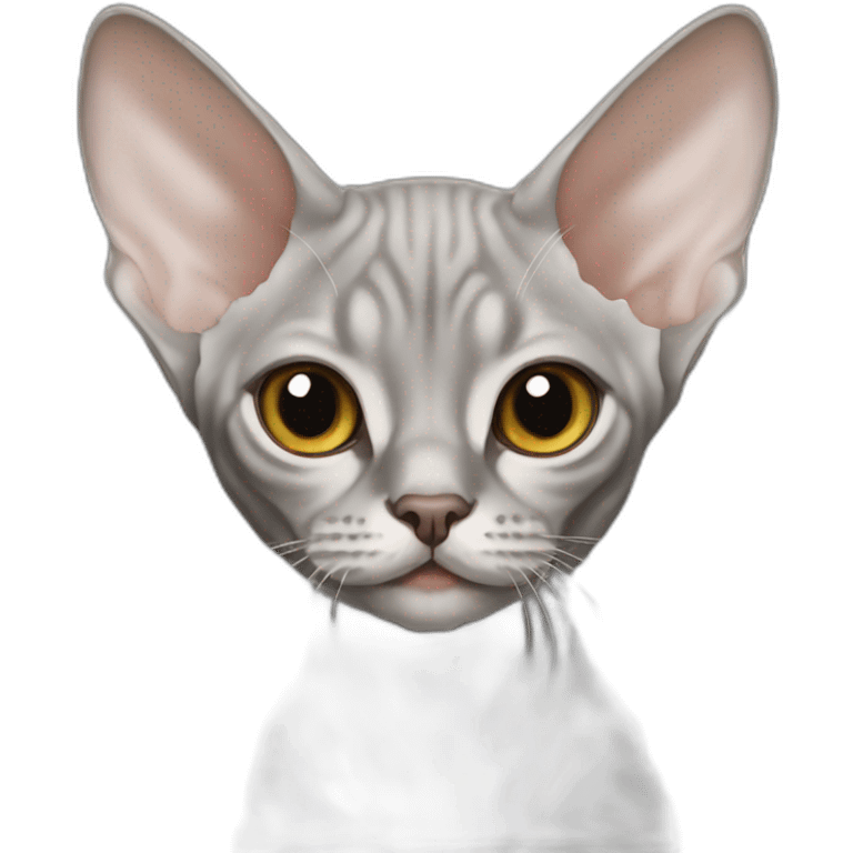 Grey devon rex emoji