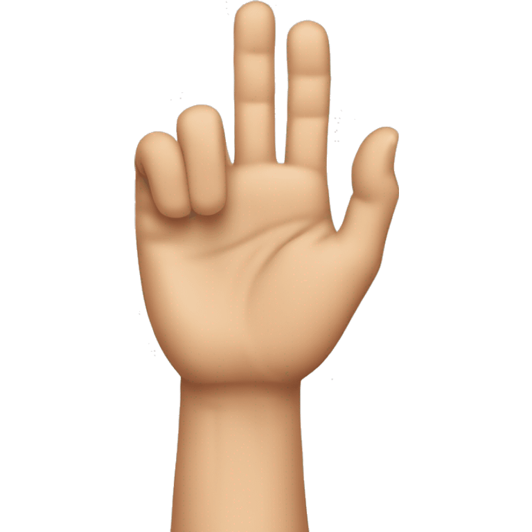 Hand who make a 3With the thumb and the hidden directory emoji