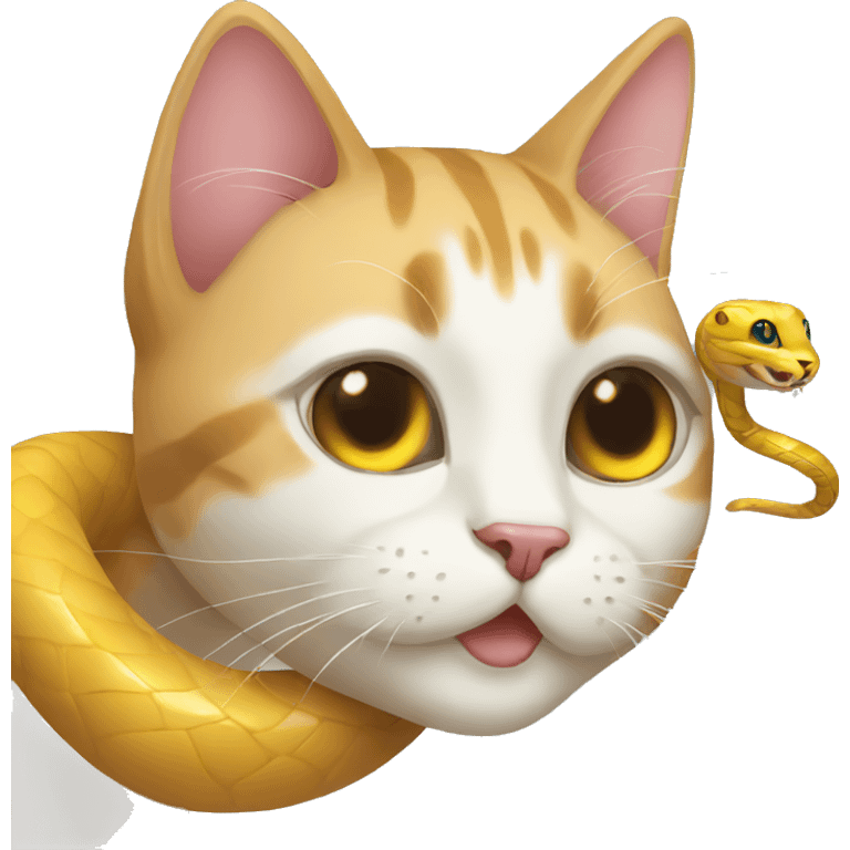 cat with snake emoji