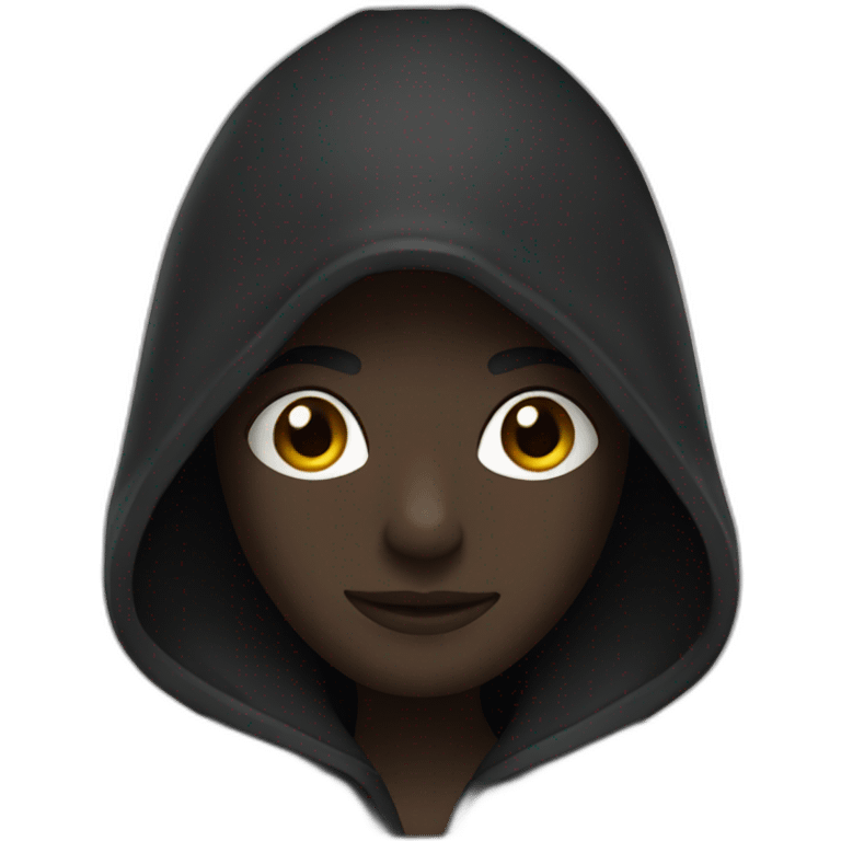 hooded black buy emoji