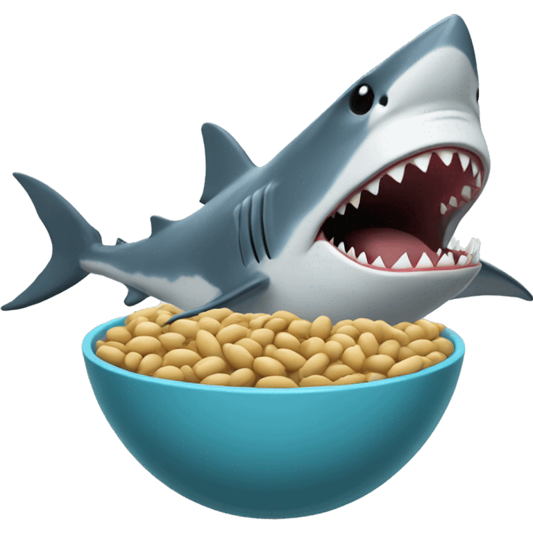 Shark Consuming Bean emoji